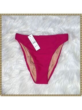 J. Crew Hot Pink Ribbed Bikini Bottom XXS NWT